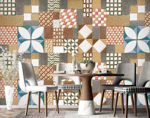 3D Tile Petals ZHUA15465 Wallpaper Wall Murals Removable Self-adhesive Amy - Furniture4Design