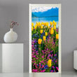 3D Wall Art Yellow Tulip Floral Door Sticker PVC Decal Self-adhesive Wrap Mural - Furniture4Design