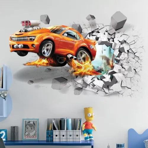 3D Wall Stickers Car Removable Vinyl Mural Art Kids Bedroom Nursery Home Decor - Furniture4Design