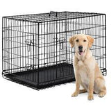 42" 2 Doors Pet Folding Suitcase Dog w/Divider Cat Crate Cage Kennel with Tray - Furniture4Design