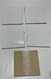 (5) Ceramic Wall Tile White Glossy 4 in X 4 in - Furniture4Design