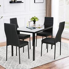 5 Piece 30"Height Mission Counter Height Dining Set,Faux Leather+Metal+Wooden - Furniture4Design