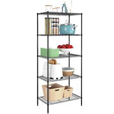 5-Shelf Adjustable Wire Shelving Unit Metal Shelf Layer Rack Strong Steel Rack - Furniture4Design