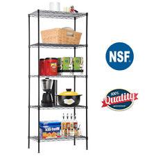 5-Wire Shelving Unit Steel Large Metal Shelf Organizer Garage Storage Shelves - Furniture4Design