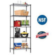 5-Wire Shelving Unit Steel Large Metal Shelf Organizer Garage Storage Shelves - Furniture4Design