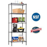 5-Wire Shelving Unit Steel Large Metal Shelf Organizer Garage Storage Shelves - Furniture4Design