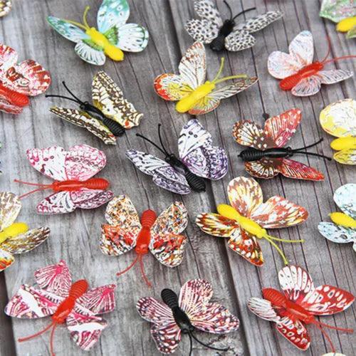 50x Butterfly Wall Stickers DIY Decor 3d Decal Home Room Art Bedroom Reflective - Furniture4Design