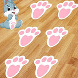 52PCS WALL STICKERS EASTER DECAL BUNNY FOOTPRINT VINYL MURAL ART HOME ROOM DECOR - Furniture4Design