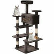 54in Cat Tree Tower with Cat Scratching Post, Multi-Level Indoor with Funny Toy - Furniture4Design