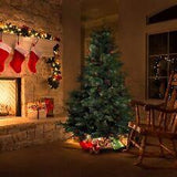 6ft Christmas Tree with Foldable Metal Stand, 638 Branch Tips, for Holiday - Furniture4Design