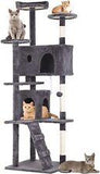 70in Cat Tree Tower for Indoor Cats, Multi-Level Cat Furniture Activity Center - Furniture4Design