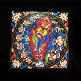 8 x 8 Inch Hand Painted Turkish Iznik Tulip & Floral Pattern Ceramic Tile #6 - Furniture4Design