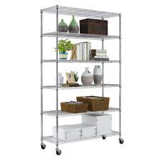 82"x48"x18" 6 Tier Wire Shelving Unit Heavy Duty Height Adjustable NSF - Furniture4Design