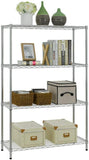 Adjustable 4 Tier Wire Shelving Unit for Heavy-Duty Storage - Furniture4Design