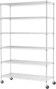 Adjustable Heavy Duty Metal Storage Shelves with Wire Shelving Unit - Furniture4Design