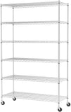 Adjustable Heavy Duty Metal Storage Shelves with Wire Shelving Unit - Furniture4Design