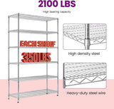 Adjustable Heavy Duty Metal Storage Shelves with Wire Shelving Unit - Furniture4Design