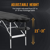 Aluminum Portable Massage Table with Height Adjustable Design and Carry Case - Furniture4Design