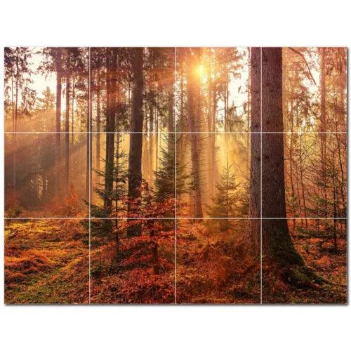 Autumn Ceramic Tile Wall Mural PT500010. 32" W x 24" H (12) 8x8 tiles - Furniture4Design