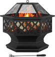 Backyard Bliss 28 Rust-Resistant Steel Fire Pit for Camping and Outdoor Gatherings - Furniture4Design