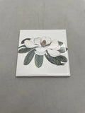 BananAppeal Appeal Ceramic Tile Tiles Magnolia White Flowers Floral 4.25 inch - Furniture4Design