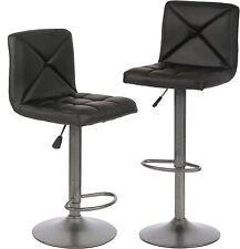 Bar Stools Set of 2 Counter Height Swivel Stool PU Leather Modern Height Stools - Furniture4Design