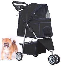 BestPet 3 Wheels Pet Stroller Dog Cat Stroller Folding with Cup Holder - Furniture4Design