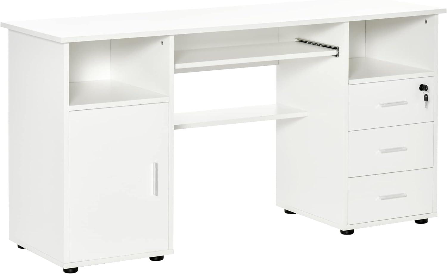 Black Home Office Desk with Versatile Storage Options - Furniture4Design