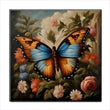 Butterfly Flowers Ceramic Tile Backsplash Border Ceramic Craft Floral Wall Art - Furniture4Design