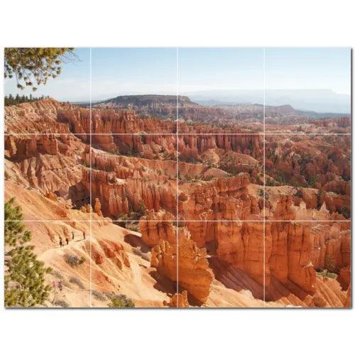 Canyon Ceramic Tile Wall Mural PT500331. 48" W x 36" H (12) 12x12 tiles - Furniture4Design