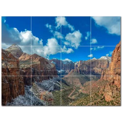 Canyon Ceramic Tile Wall Mural PT500344. 48" W x 36" H (12) 12x12 tiles - Furniture4Design