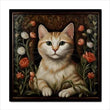 Cat Flowers Ceramic Tile Floral Feline Backsplash Border Wall Art 4 Inches - Furniture4Design