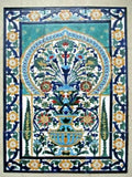 Ceramic tile art Mosaic wall mural Arabesque Antique floral BACKSPLAH 18" x 24" - Furniture4Design