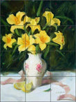 Ceramic Tile Mural Backsplash Crowe Day Lily Lilies Flowers Floral Art JAC078 - Furniture4Design