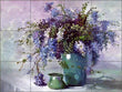 Ceramic Tile Mural Backsplash Davenport Wisteria Flowers Floral Art POV-WDA002 - Furniture4Design