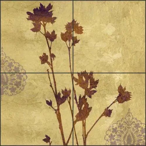 Ceramic Tile Mural Backsplash Montillio Sharon Rose Flower Floral Art OB-LM88a - Furniture4Design