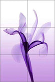 Ceramic Tile Mural Backsplash Pham Iris Flowers Floral Art OB-HP08 - Furniture4Design