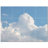 Clouds Ceramic Tile Wall Mural PT500395. 48" W x 36" H (12) 12x12 tiles - Furniture4Design