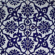 Cobalt Blue 16"x16" Turkish Ottoman Iznik Floral Pattern Ceramic Tile Set - Furniture4Design