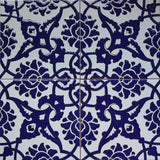 Cobalt Blue 16"x16" Turkish Ottoman Iznik Floral Pattern Ceramic Tile Set - Furniture4Design