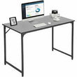 Computer Desk Home Office Desk 48"W x 24"D Corner PC Wood and Metal, Black - Furniture4Design