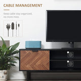 Contemporary Black TV Cabinet with Ample Storage and Cable Management - Furniture4Design