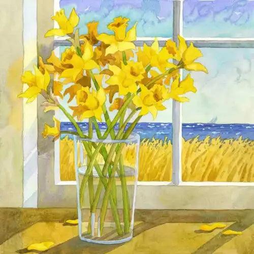 Daffodil Accent & Decor Tile Robin Wethe Altman Floral Art RWA054AT - Furniture4Design