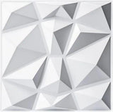 Decorative 3D Wall Panels in Diamond Design, 11.8"x11.8" Matt White (PACK OF 36) - Furniture4Design