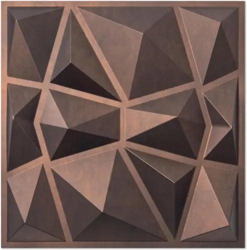 Decorative 3D Wall Panels in Diamond Design, 12"X12" Antique Copper (33 Pack) - Furniture4Design