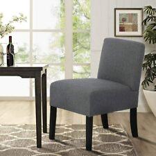 Dining Chairs Armless Chair with Solid Wood Legs Home Furniture,Gray - Furniture4Design