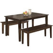 Dining Table Set Dining Table Kitchen Table and Bench for 4 Dining Room Table - Furniture4Design