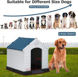 Durable Plastic Dog House for Large Dogs - All-Weather Shelter for Small, Medium, and Large Pets up to 100 Pounds - Furniture4Design