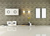 Easy Peel & Stick Durable Plastic 3D Wall Panel-GAPLESS WAVE. 12 Panels/32sf - Furniture4Design