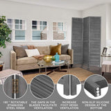 Eco-Friendly Hand Crafted Wood Room Divider Panel and Privacy Screens 68.9 x 15.75 Each Panel for Home Office Bedroom Restaurant (3 Panels, Gray) - Furniture4Design